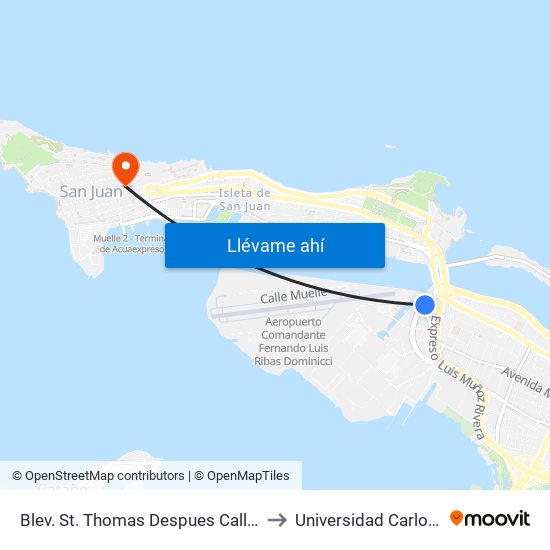 Blev. St. Thomas Despues Calle Limbergh to Universidad Carlos Albizu map