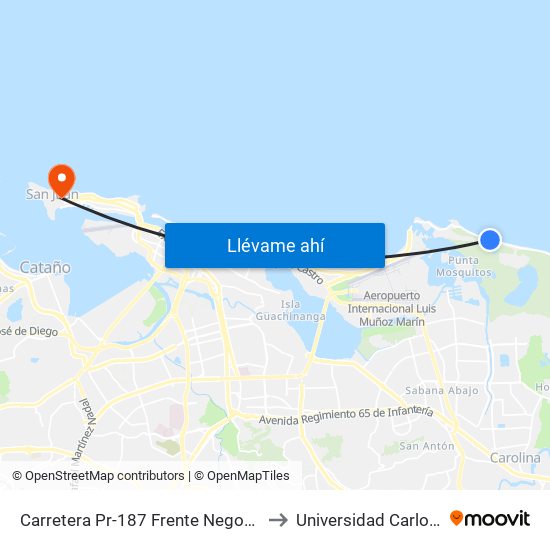 Carretera Pr-187 Frente Negocios Nuevos to Universidad Carlos Albizu map