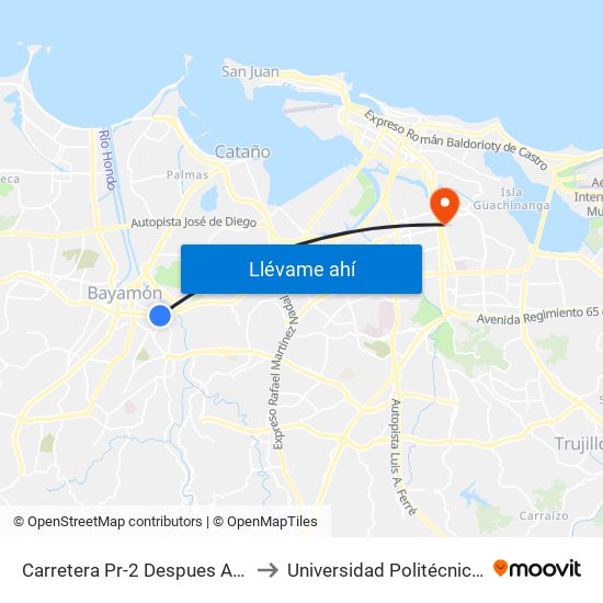Carretera Pr-2 Despues Avenida Bobby Capo to Universidad Politécnica De Puerto Rico map