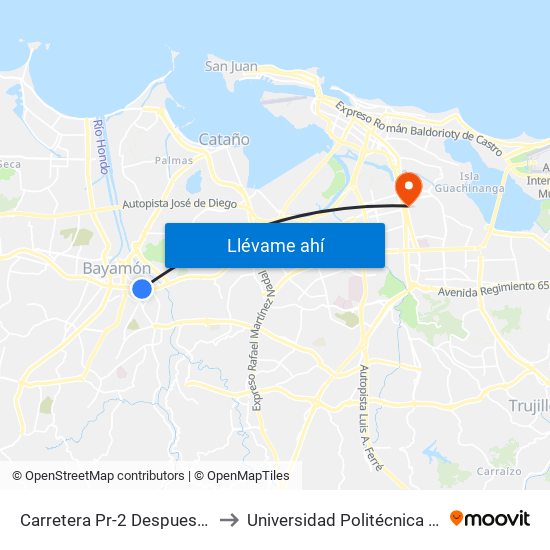 Carretera Pr-2 Despues Calle Martinez to Universidad Politécnica De Puerto Rico map