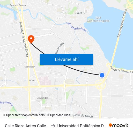 Calle Riaza Antes Calle Montellano to Universidad Politécnica De Puerto Rico map