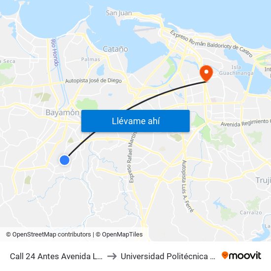 Call 24 Antes Avenida Laurel (Pr-831) to Universidad Politécnica De Puerto Rico map