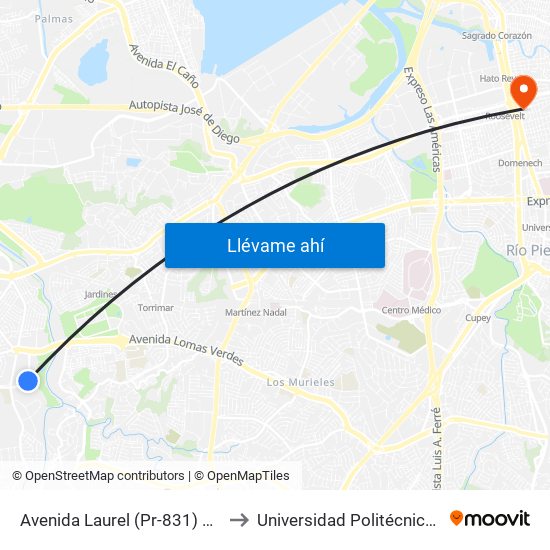 Avenida Laurel (Pr-831) Frente Metal Steel to Universidad Politécnica De Puerto Rico map