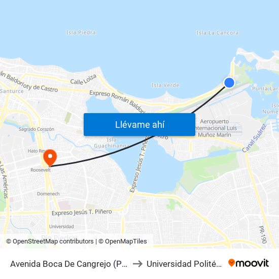 Avenida Boca De Cangrejo (Pr-187) Frente Parque Acuatico to Universidad Politécnica De Puerto Rico map