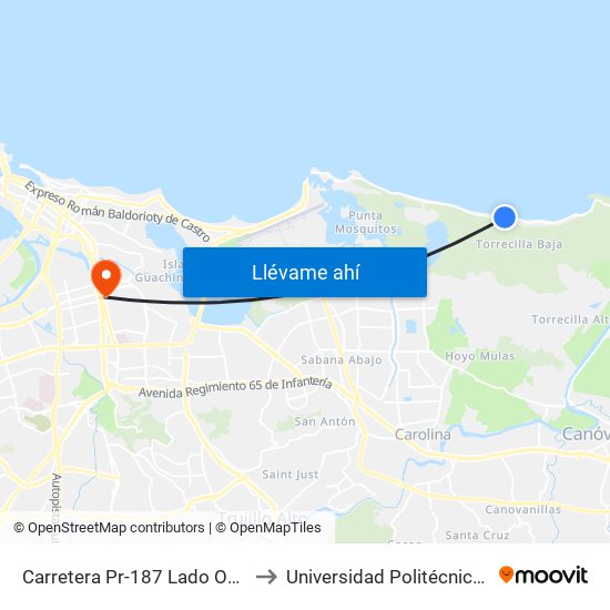 Carretera Pr-187 Lado Opuesto Residencia to Universidad Politécnica De Puerto Rico map