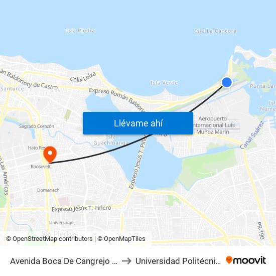 Avenida Boca De Cangrejo (Pr-187) Antes Cesco to Universidad Politécnica De Puerto Rico map