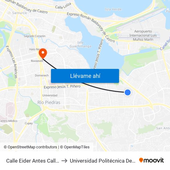 Calle Eider Antes Calle Torcaza to Universidad Politécnica De Puerto Rico map