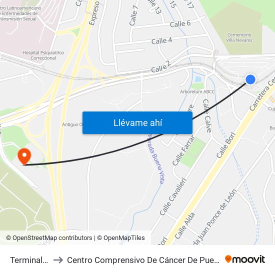 Terminal De Cupey to Centro Comprensivo De Cáncer De Puerto Rico Lic. Héctor J. Ferrer Ríos map