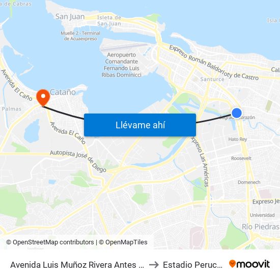 Avenida Luis Muñoz Rivera Antes Calle Haydee Rexach to Estadio Perucho Cepeda map