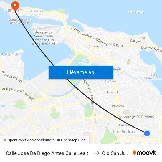 Calle Jose De Diego Antes Calle Lealtad to Old San Juan map