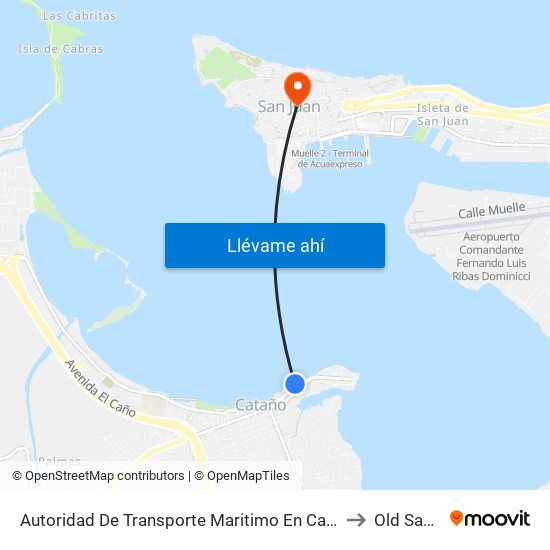 Autoridad De Transporte Maritimo En Cataño (Terminal Atm) to Old San Juan map