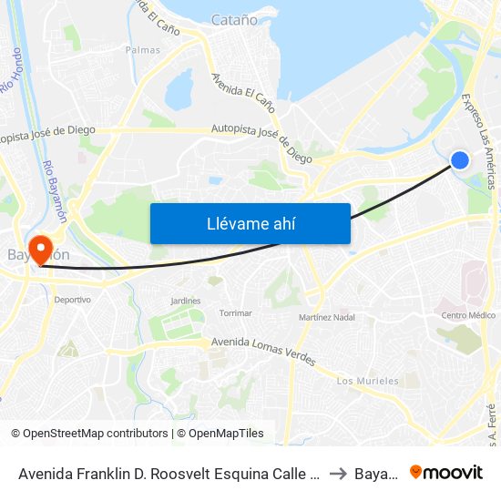 Avenida Franklin D. Roosvelt Esquina Calle Nemesio Canales to Bayamón map