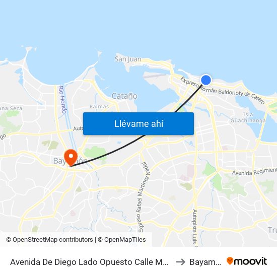 Avenida De Diego Lado Opuesto Calle Maribel to Bayamón map