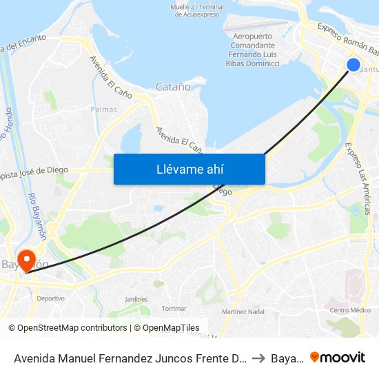 Avenida Manuel Fernandez Juncos Frente Departamento De Salud to Bayamón map