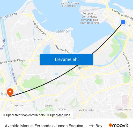 Avenida Manuel Fernandez Juncos Esquina Avenida Roberto H Tood to Bayamón map