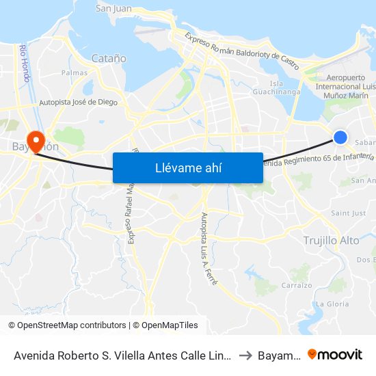 Avenida Roberto S. Vilella Antes Calle Linacero to Bayamón map