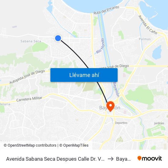 Avenida Sabana Seca Despues Calle Dr. Villalobos to Bayamón map