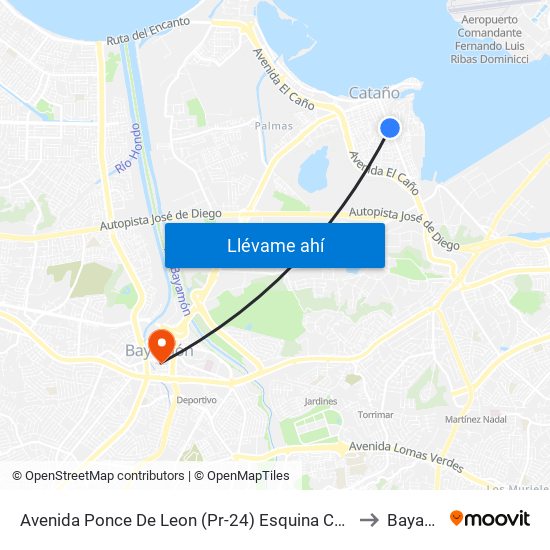 Avenida Ponce De Leon (Pr-24) Esquina Calle Diego Vega to Bayamón map