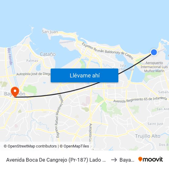 Avenida Boca De Cangrejo (Pr-187) Lado Opuesto Tropimar to Bayamón map