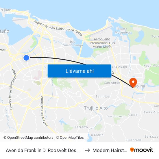 Avenida Franklin D. Roosvelt Despues Avenida Jose De Diego to Modern Hairstyling Institute map