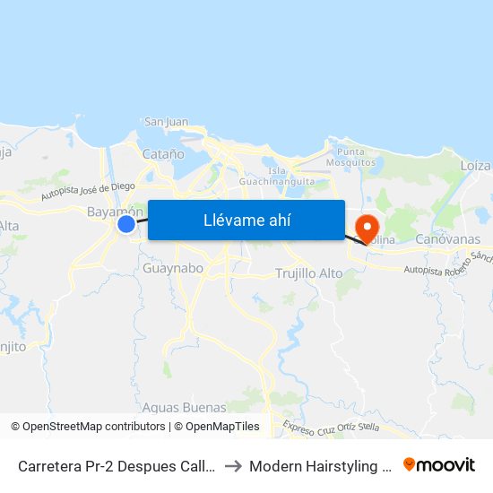 Carretera Pr-2 Despues Calle Martinez to Modern Hairstyling Institute map