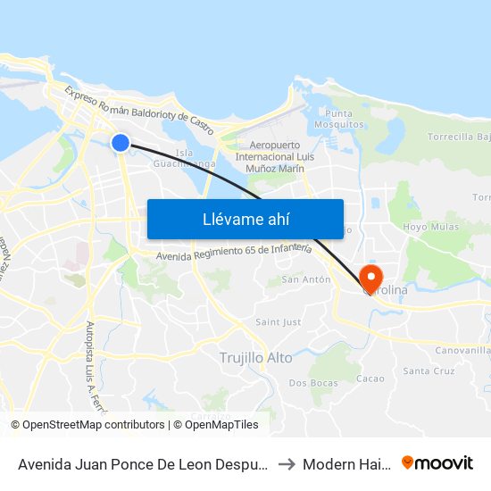 Avenida Juan Ponce De Leon Despues Lado Opuesto Avenida Haydee Rexach to Modern Hairstyling Institute map