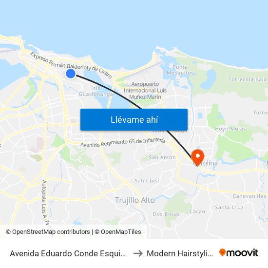 Avenida Eduardo Conde Esquina Calle Ruiz Belviz to Modern Hairstyling Institute map