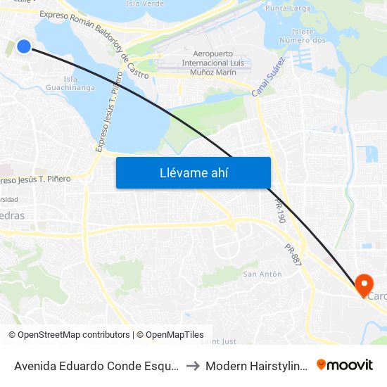 Avenida Eduardo Conde Esquina Calle Ferrer to Modern Hairstyling Institute map