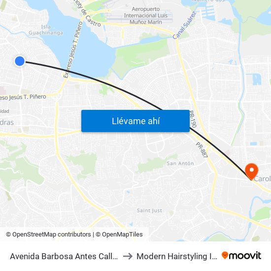 Avenida Barbosa Antes Calle America to Modern Hairstyling Institute map