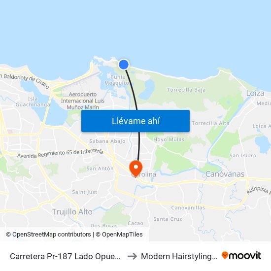 Carretera Pr-187 Lado Opuesto Terraplan to Modern Hairstyling Institute map