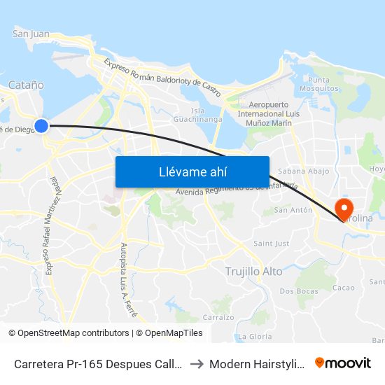 Carretera Pr-165 Despues Calle Francisco Goya to Modern Hairstyling Institute map