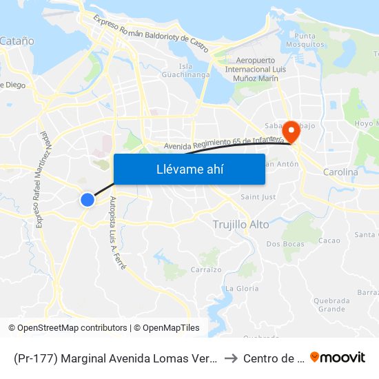 (Pr-177) Marginal Avenida Lomas Verdes Antes Residencial Alejandrino to Centro de Inspección map