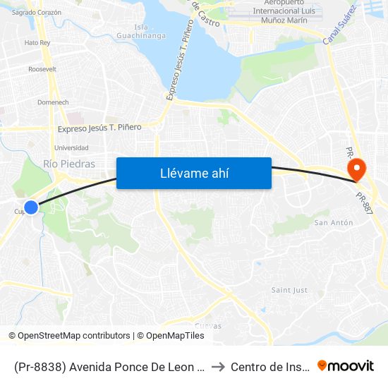 (Pr-8838) Avenida Ponce De Leon Despues Pr-176 to Centro de Inspección map