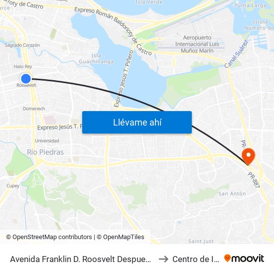 Avenida Franklin D. Roosvelt Despues Avenida Luis Muñoz Rivera to Centro de Inspección map