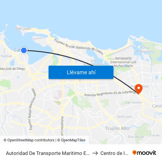 Autoridad De Transporte Maritimo En Cataño (Terminal Atm) to Centro de Inspección map
