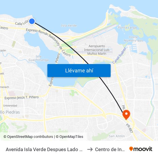 Avenida Isla Verde Despues Lado Opuesto Calle Inga to Centro de Inspección map