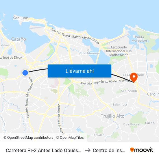 Carretera Pr-2 Antes Lado Opuesto Calle Millan to Centro de Inspección map