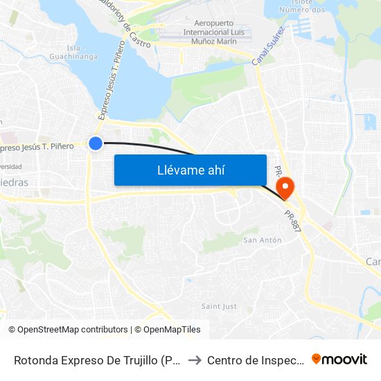 Rotonda Expreso De Trujillo (Pr-181) to Centro de Inspección map