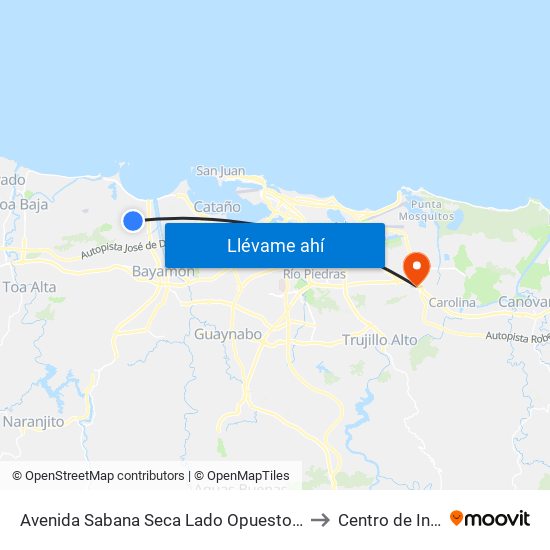 Avenida Sabana Seca Lado Opuesto Al Museo De Toa Baja to Centro de Inspección map