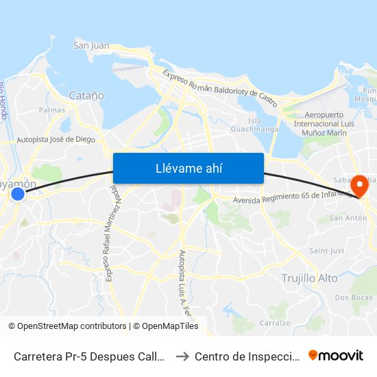 Carretera Pr-5 Despues Calle B to Centro de Inspección map
