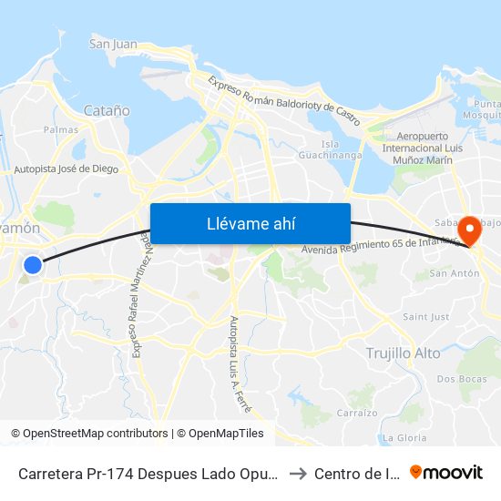 Carretera Pr-174 Despues Lado Opuesto Avenida Aguas Buenas to Centro de Inspección map