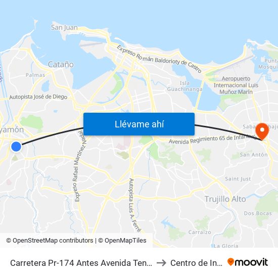 Carretera Pr-174 Antes Avenida Teniente Nelson Martínez to Centro de Inspección map