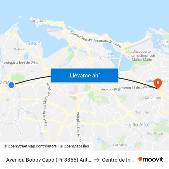 Avenida Bobby Capó (Pr-8855) Antes Calle Las Rosas to Centro de Inspección map