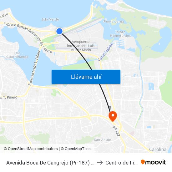 Avenida Boca De Cangrejo (Pr-187) Antes Calle Horizonte to Centro de Inspección map