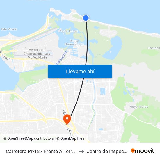 Carretera Pr-187 Frente A Terraplan to Centro de Inspección map