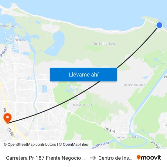 Carretera Pr-187 Frente Negocio Aqui Me Quedo to Centro de Inspección map