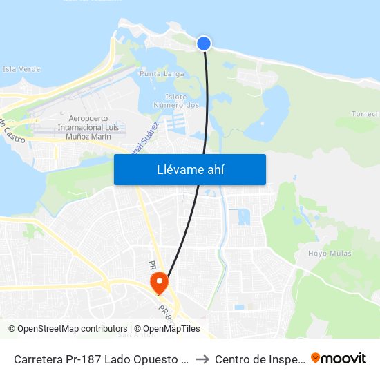 Carretera Pr-187 Lado Opuesto Terraplan to Centro de Inspección map