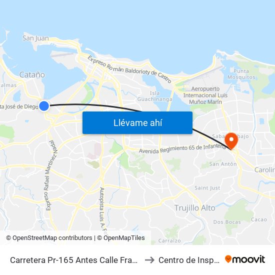 Carretera Pr-165 Antes Calle Francisco Goya to Centro de Inspección map