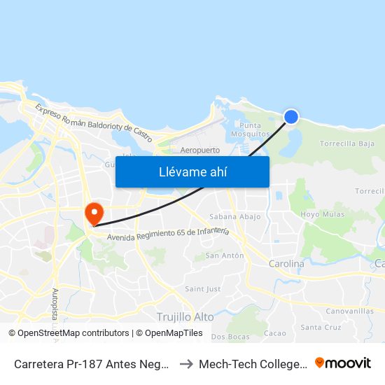 Carretera Pr-187 Antes Negocio Social Place to Mech-Tech College Rio Piedras map