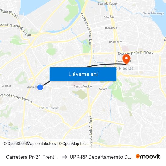 Carretera Pr-21 Frente Condominio Alameda to UPR-RP Departamemto De Mùsica Edif. Agustin Stahl map